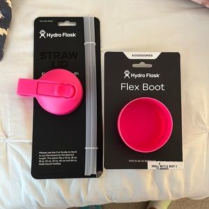 hydro flask hot pink water bottle boot and top!